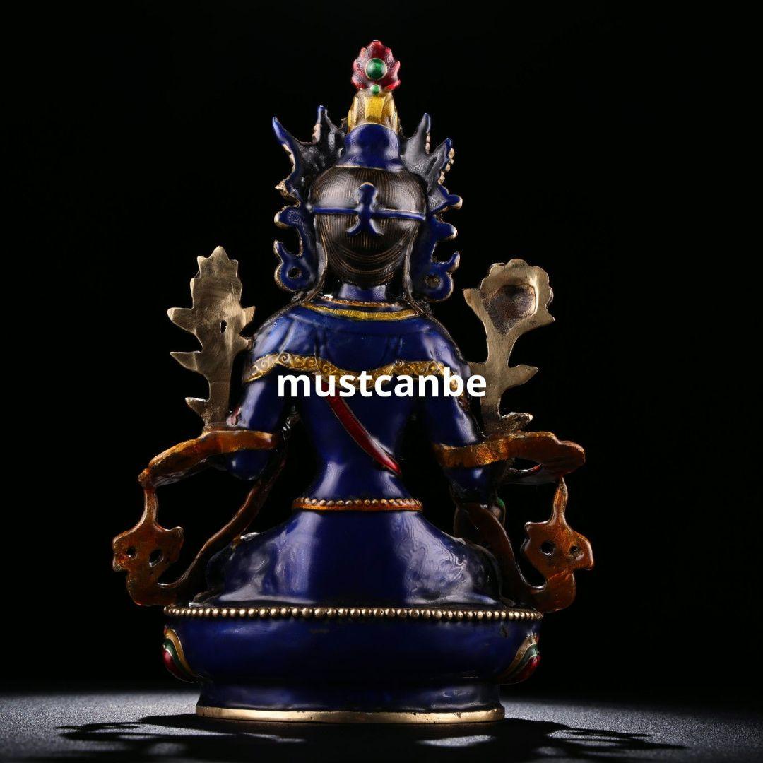 新 モデルホビー・楽器・アート - 銅制 撚糸琺瑯景泰藍蔵緑度母仏仏像