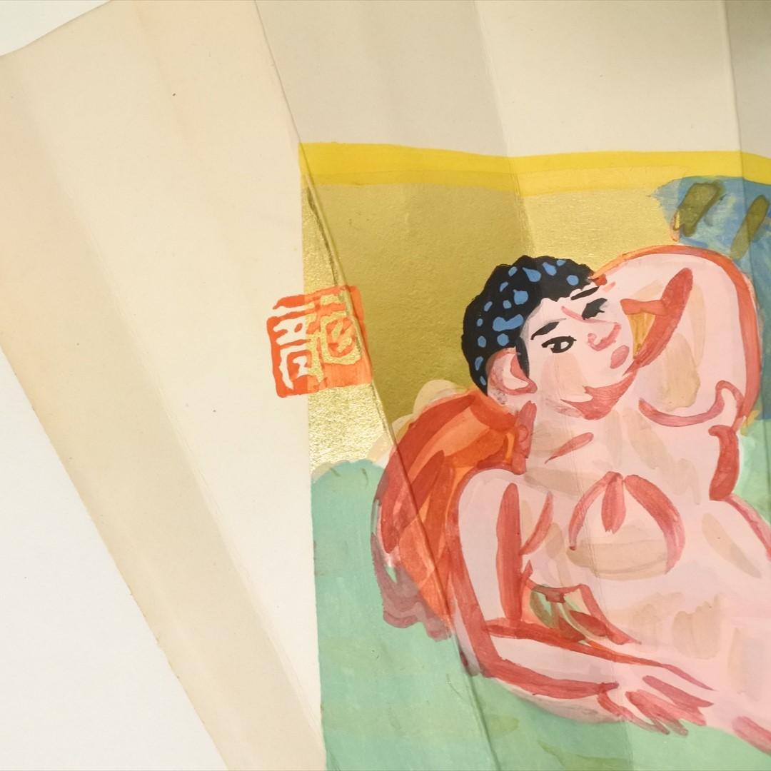 梅原龍三郎 リトグラフ 扇面裸婦図 求龍堂版 1954年 箱付 i - メルカリ