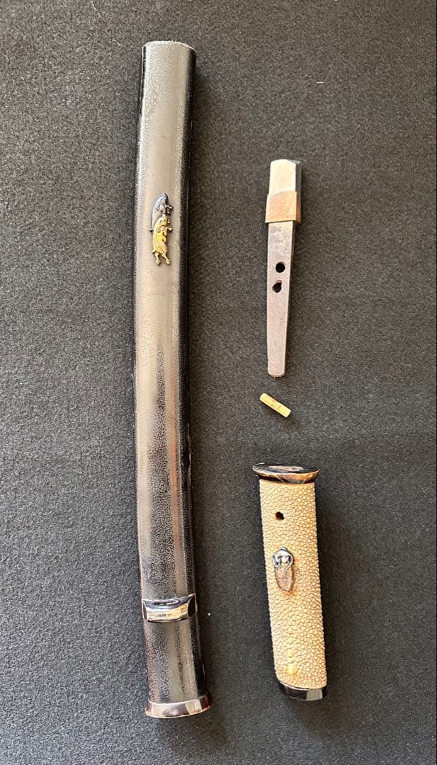 脇差時代拵え　残欠刃引合法カット品　日本刀　本歌　玉鋼　長さ約54.5cm B