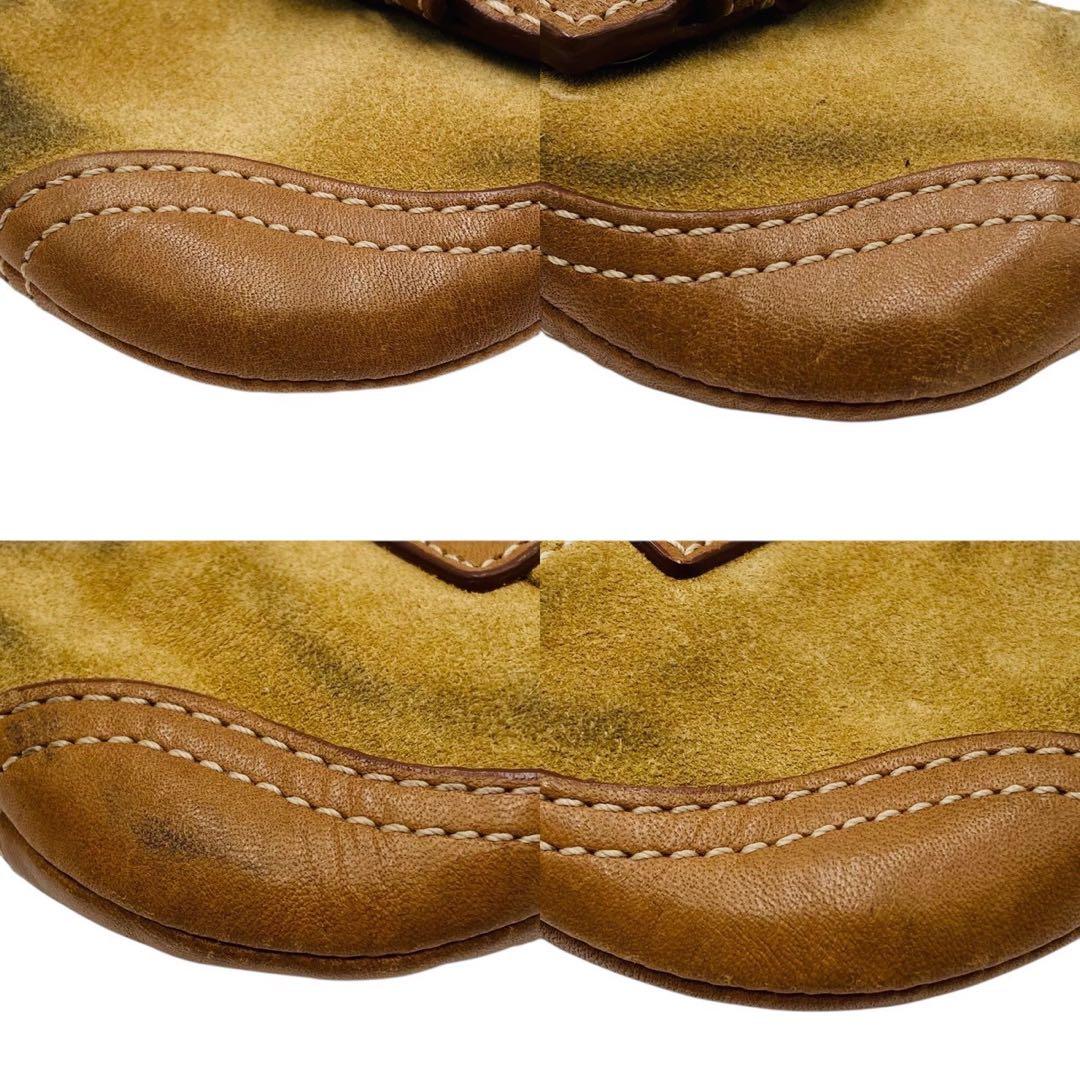 コーチ ケース スエード レザー ブラウン ソーホー キーホルダー