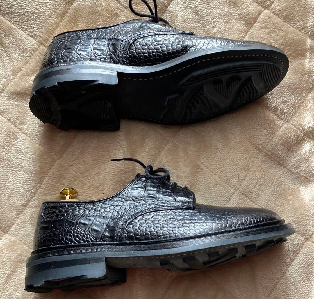 新品同様！？トリッカーズ クロコ 型押しプレーントゥ　ウッドストック