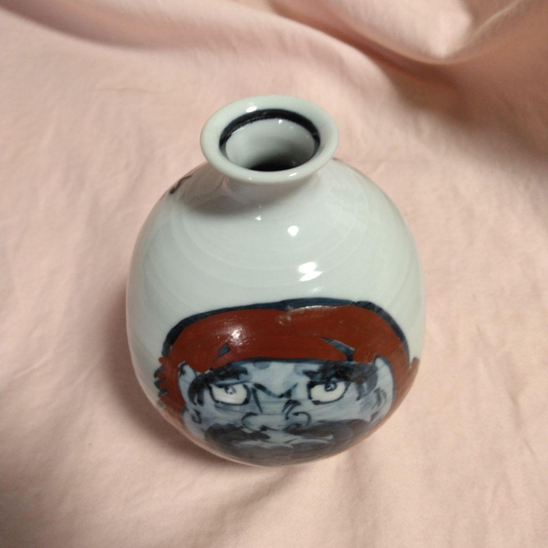 清水焼　六齋窯　村田幸之介作　赤達磨徳利