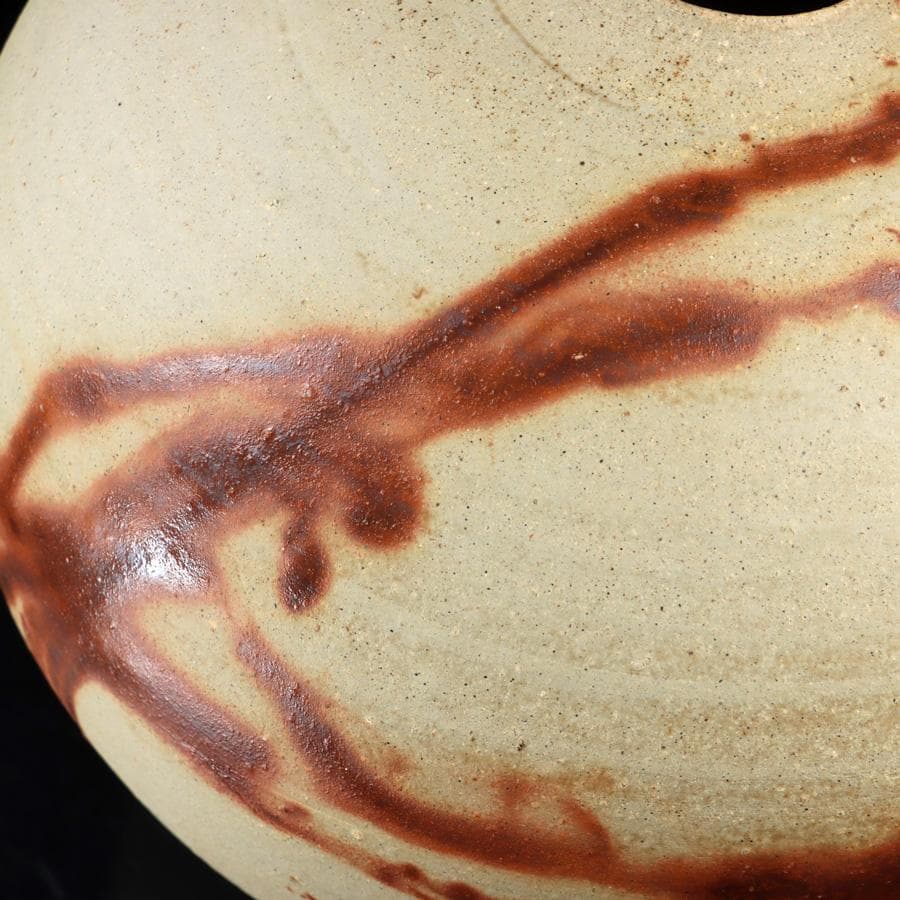 専用 Y2917 人間国宝 伊勢崎淳 備前焼 大壷 35㎝ 飾壷 共箱