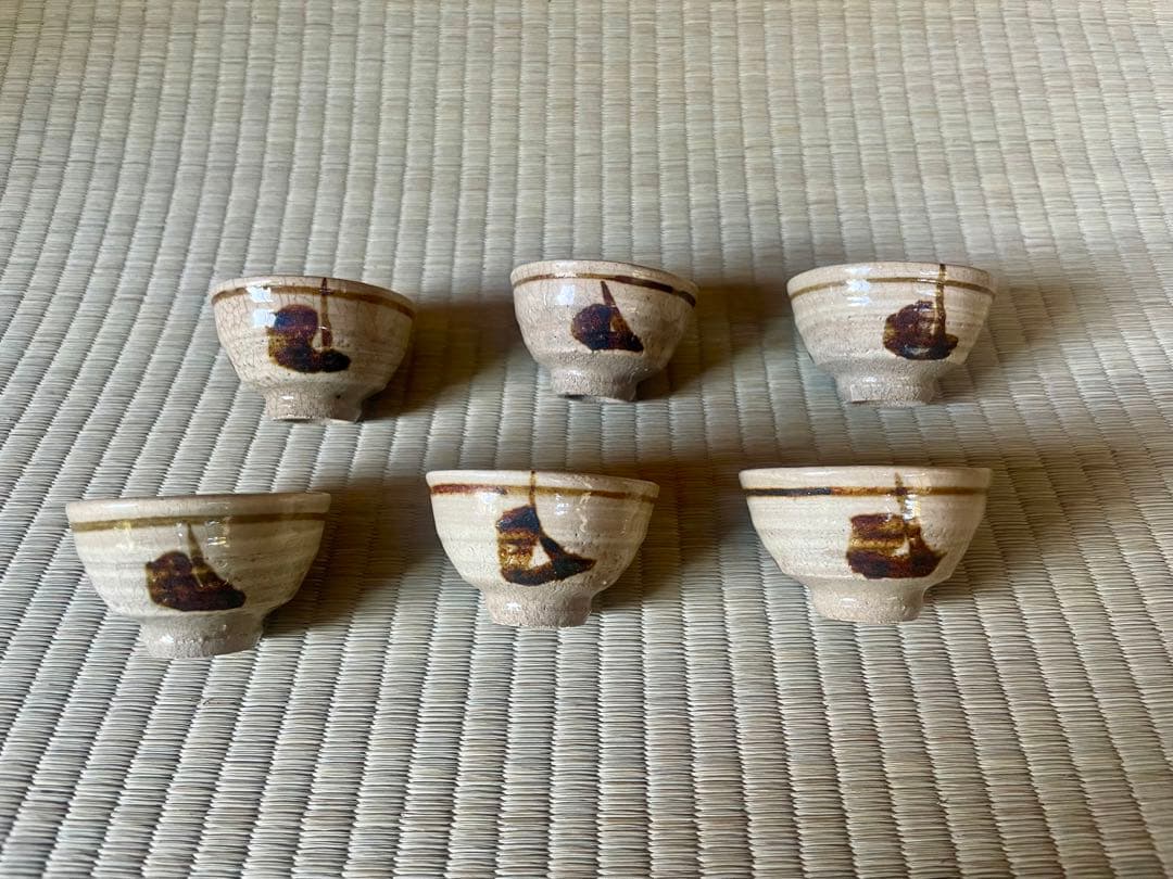 濱田晋作　鉄絵酒器セット