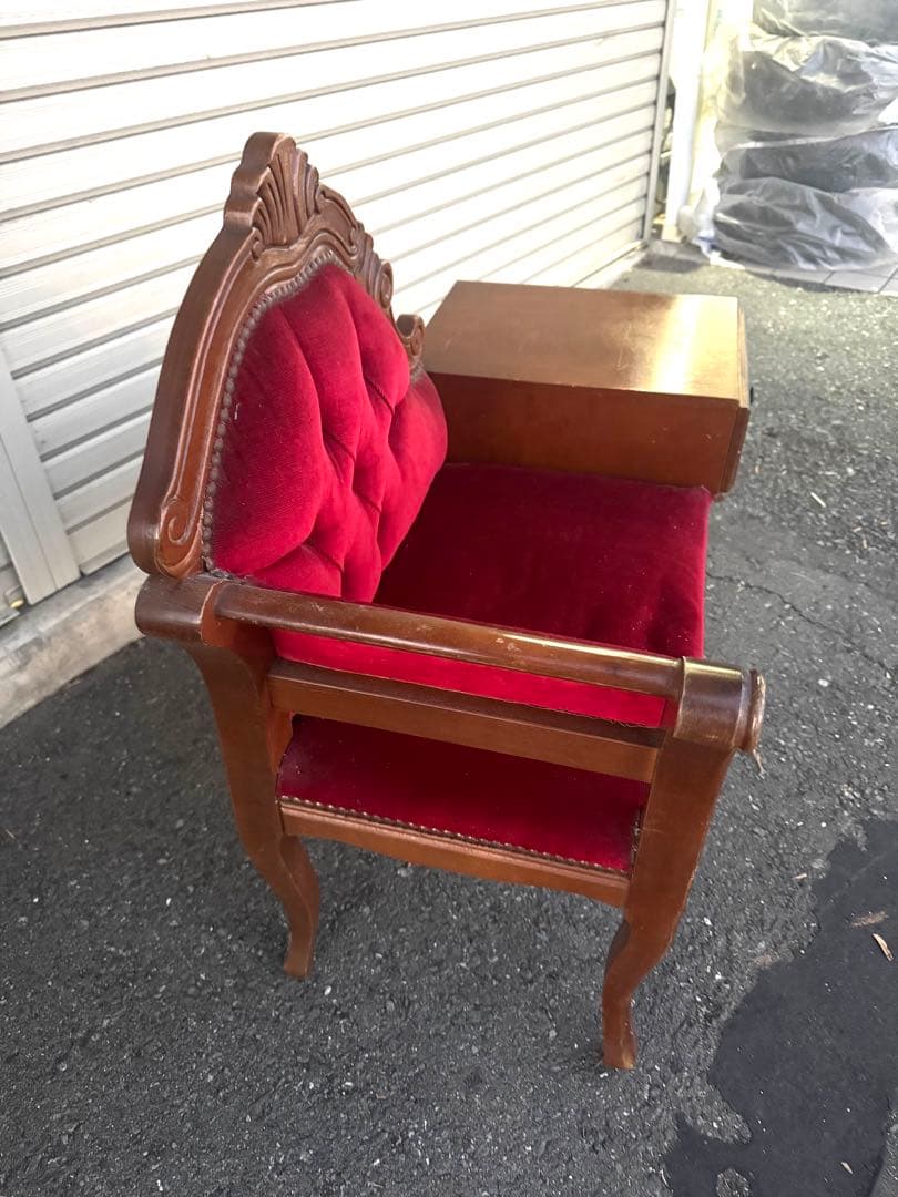 2SAM47猫脚 イタリア テレフォンベンチ ソファ アンティーク