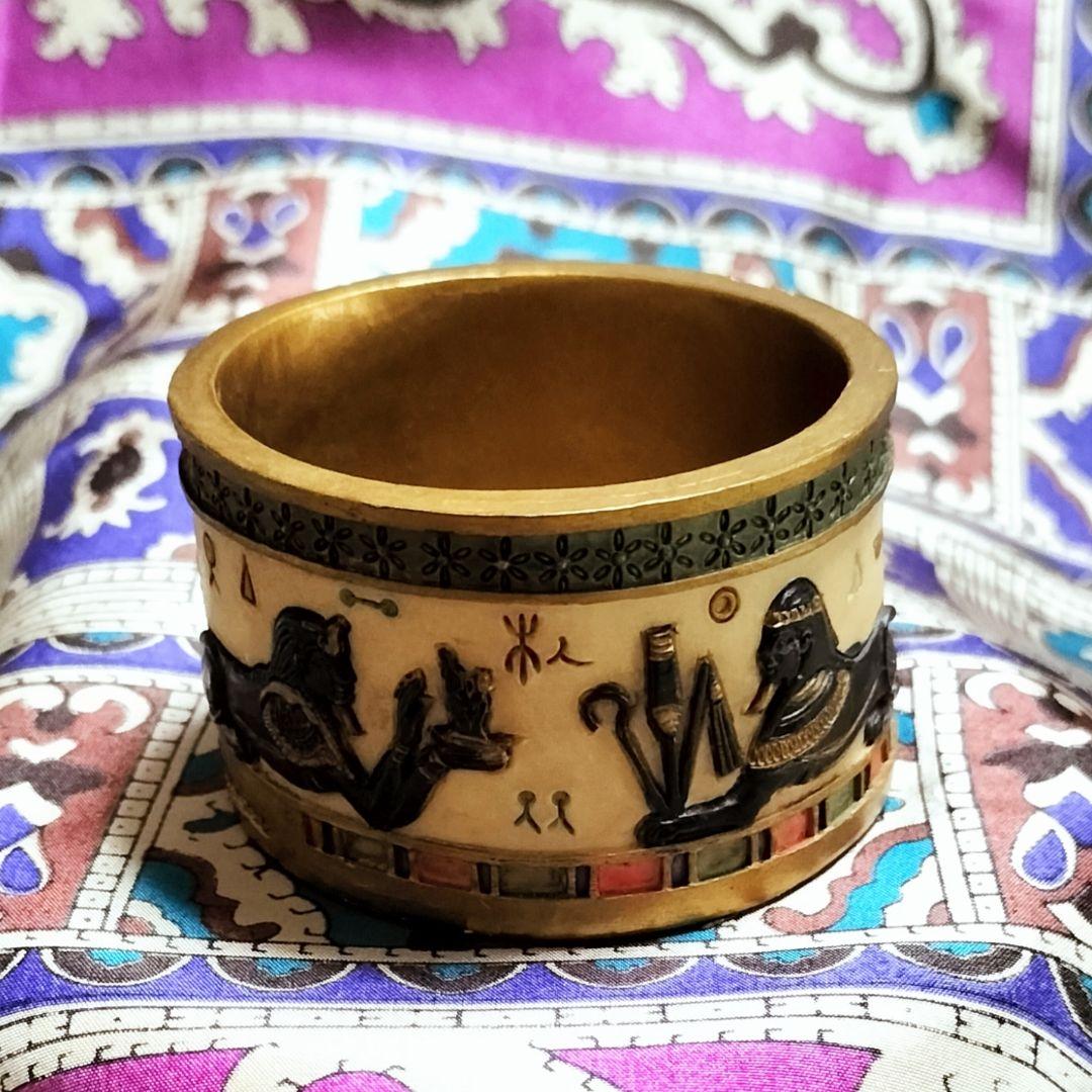 民族工芸品✨古代エジプト調モチーフ 神秘的レリーフ彫刻 装飾品✨貴重