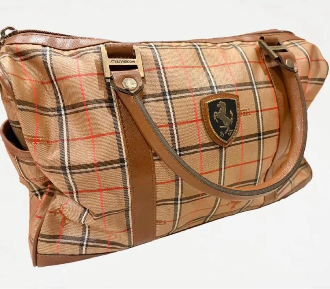 希少】イタリア製 Ferrari フェラーリ ボストンバッグ 公式ライセンス