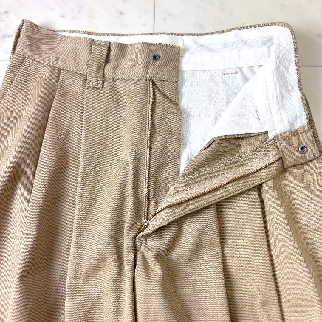 美品✨ ザ シンゾーン 36 TOMBOY PANTS ベージュ タック チノ