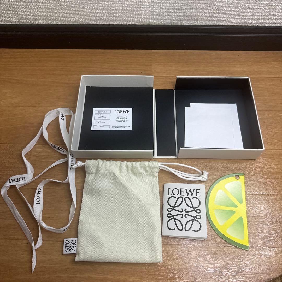 LOEWE ロエベ　ケース　スクエアカードホルダー　アナグラム　青