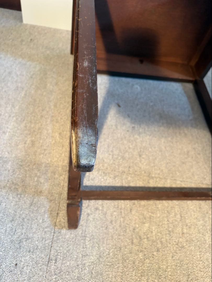 昭和レトロ 花台 サイドテーブル 竹彫刻 アンティーク 木製 飾り台 和家具