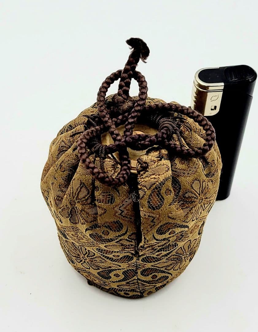 茶道具　時代物　瀬戸焼　茶入　時代仕服　合わせ箱、美術品