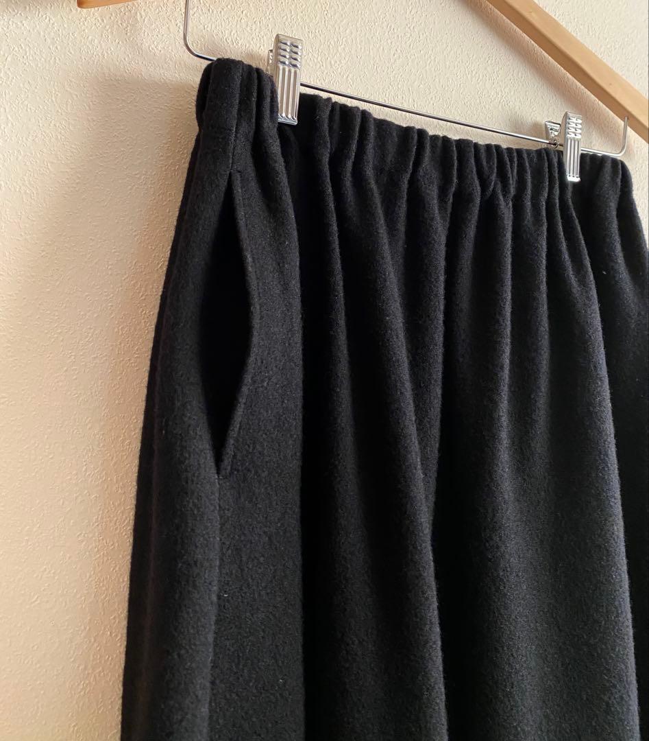 ヨーガンレール　2024冬　ウール天竺フェルトのワイドンパンツ　ババグーリ