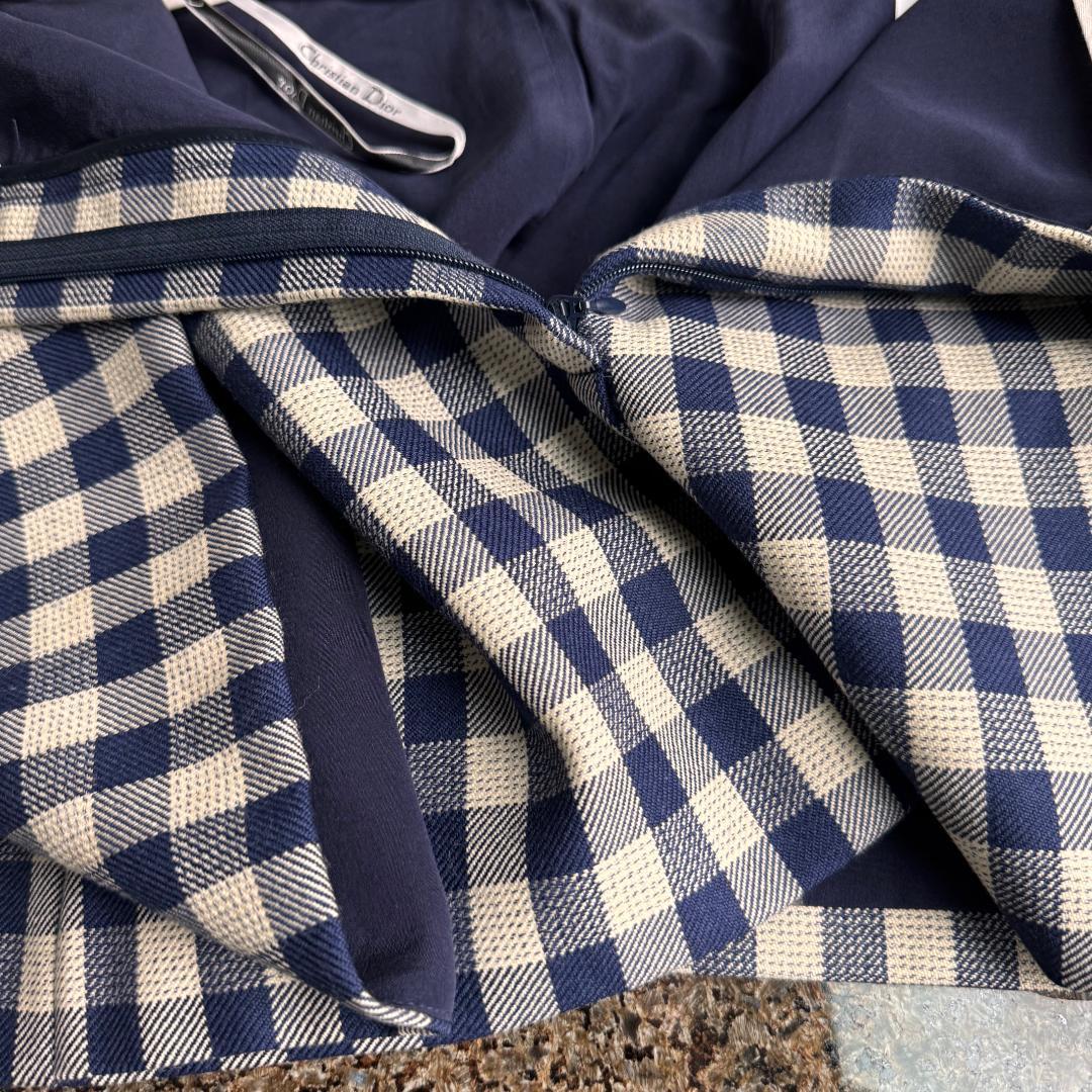 クリスチャンディオール　チェック柄 ラップ スコート　ショートパンツ　スカート