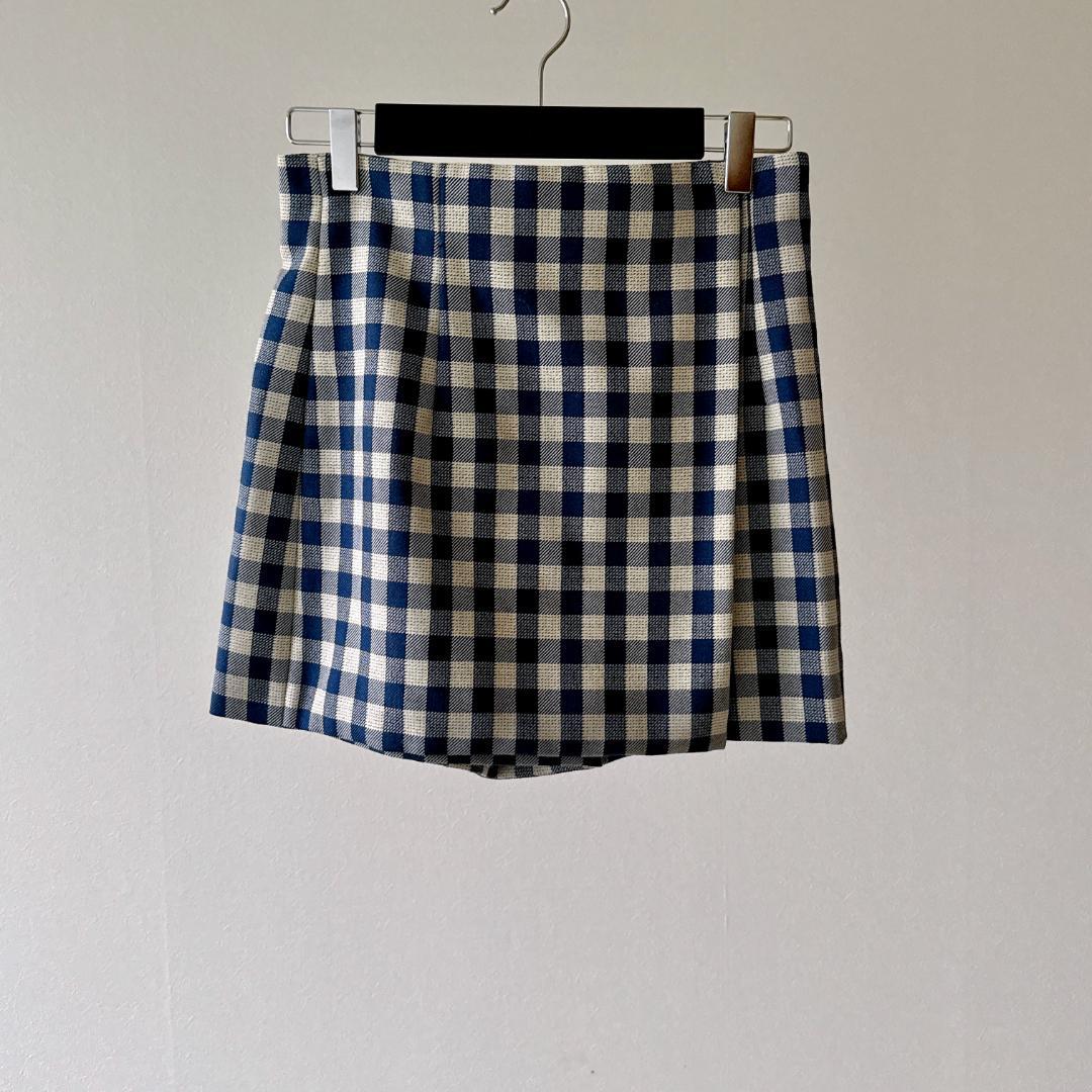 クリスチャンディオール　チェック柄 ラップ スコート　ショートパンツ　スカート