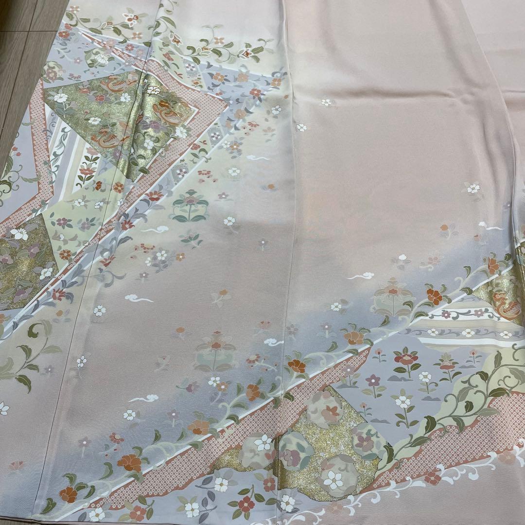 訪問着フルセット 友禅 金駒刺繍 袷 身丈155cm 裄丈64.5cm - メルカリ
