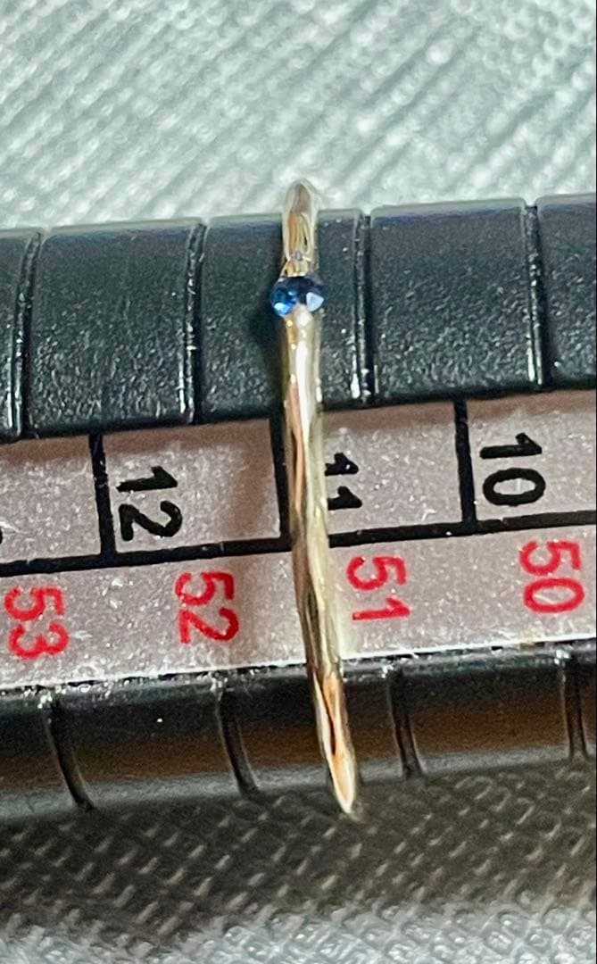 k10金 ブルーサファイア リング 指輪