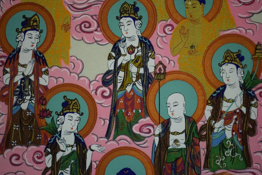 真作/伊予十三佛霊場/佛心/桐共箱付/布袋屋掛軸HF-988