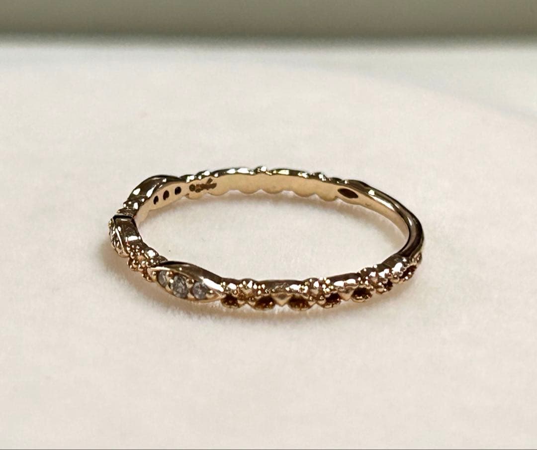 ゆ*ー様 ageteアガット K10YG 11号 ダイヤモンド カルムリング 販