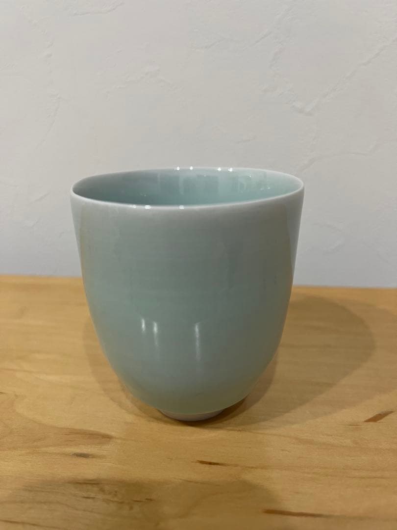 深見陶治／青白磁⭐︎湯呑とぐい呑み　3点セット