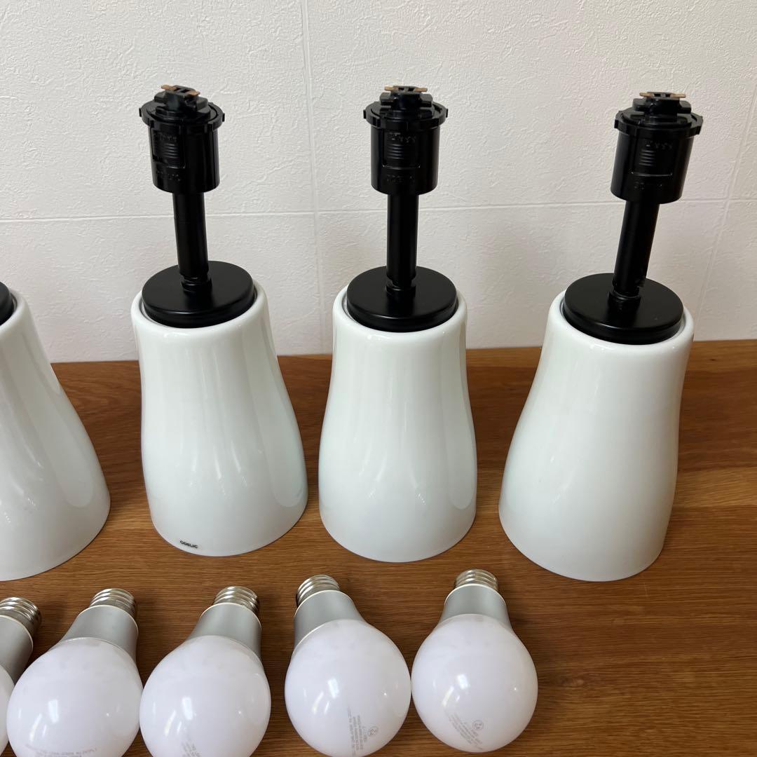 オーデリック5個ダクトレール用 LEDスポットライト 波佐見焼 白熱灯60W