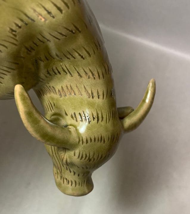 中国 牛置物　f2220606