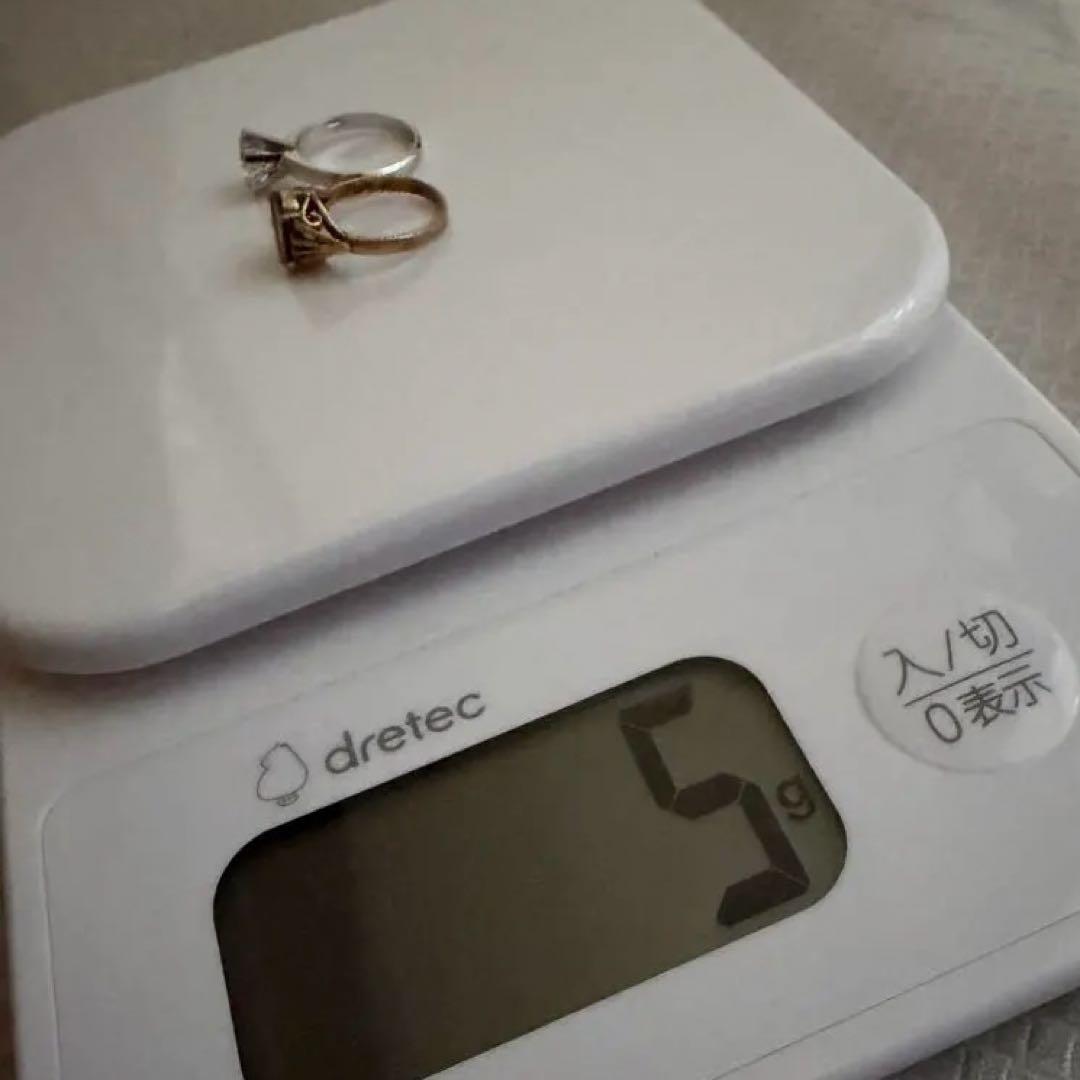 R*。様 18k刻印ありシルバーとゴールド　リング　2点セット