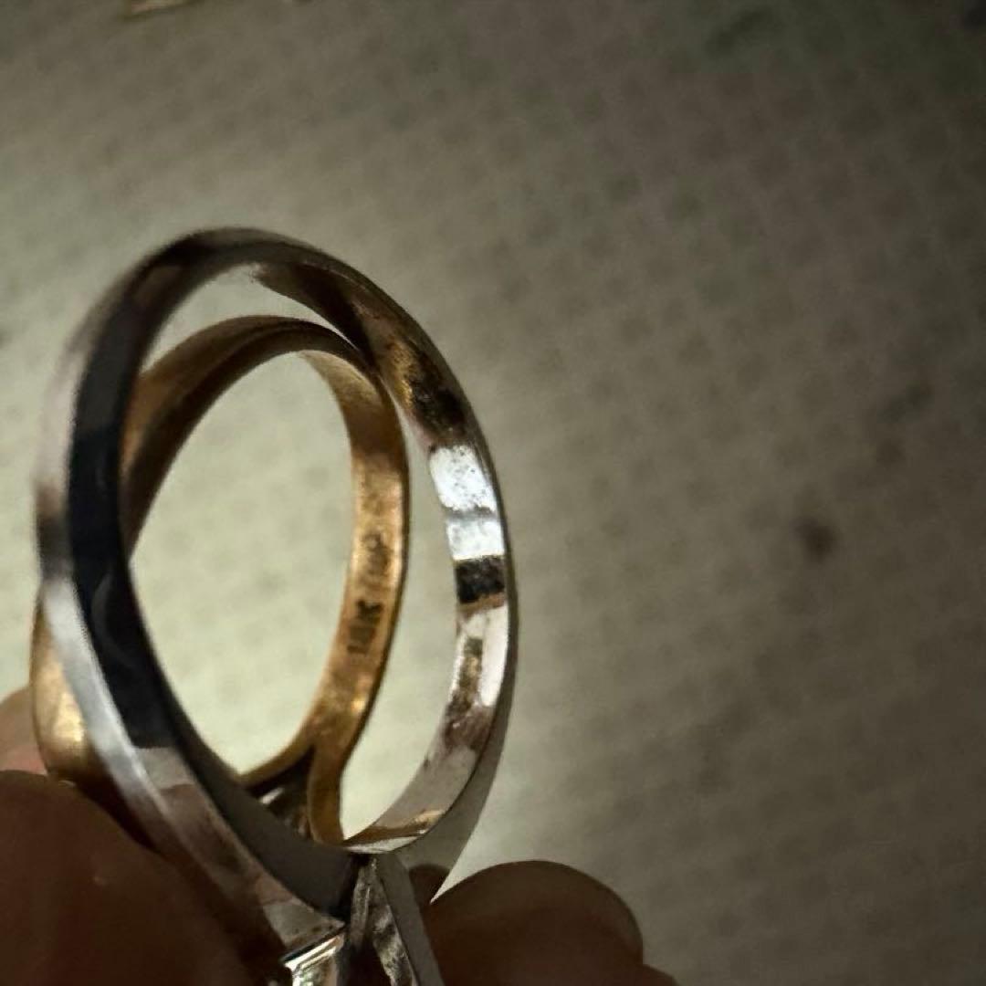 R*。様 18k刻印ありシルバーとゴールド　リング　2点セット