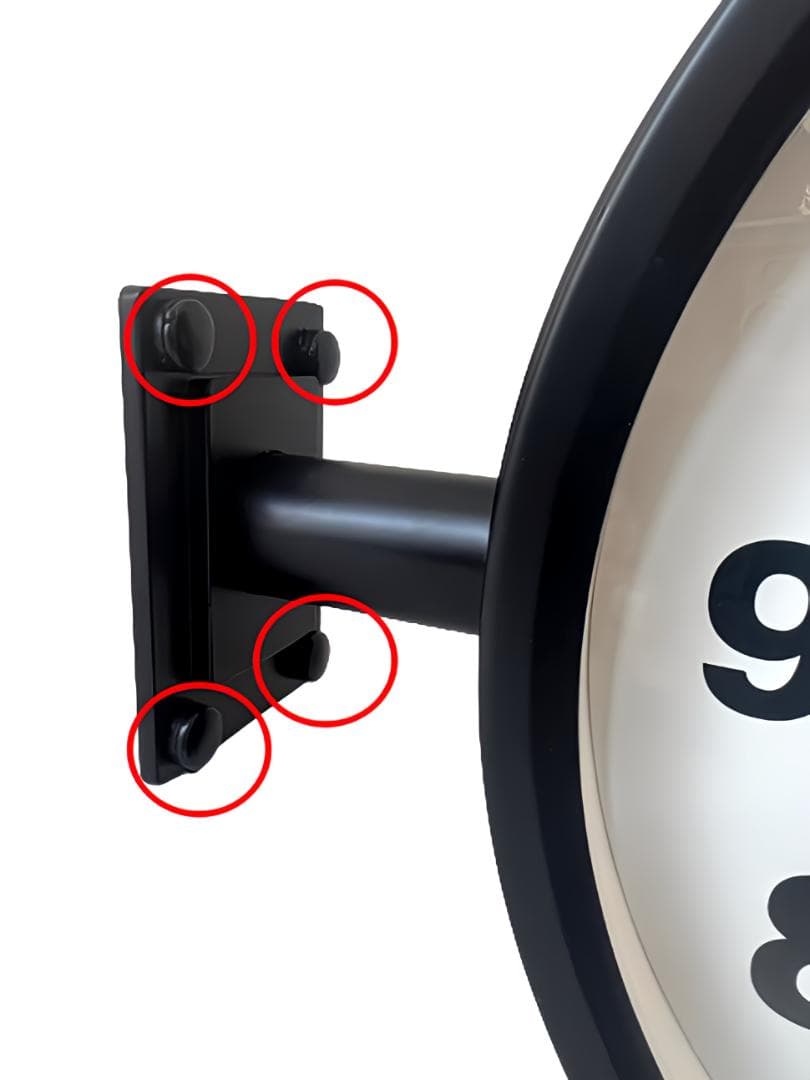 両面掛け時計ｍａｎｂｏ 両面掛時計－文字盤直径27CM 非電波 (ブラック)