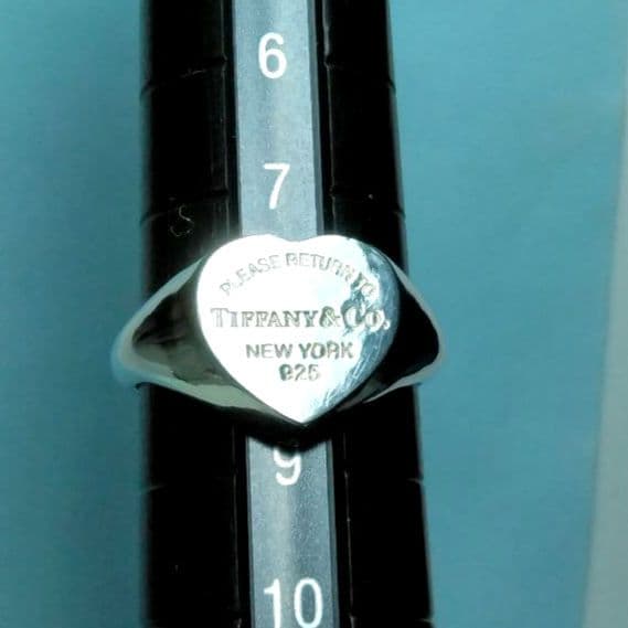 ティファニーリターントゥーハートリング　8号　新品仕上げ　ほぼ無傷未使用に近い