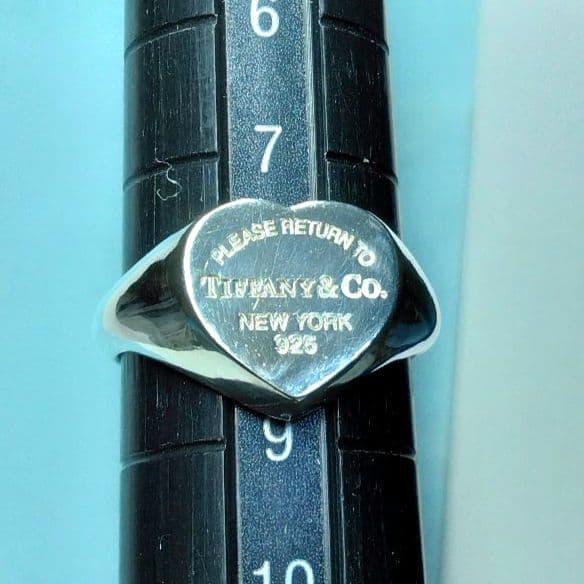 ティファニーリターントゥーハートリング　8号　新品仕上げ　ほぼ無傷未使用に近い