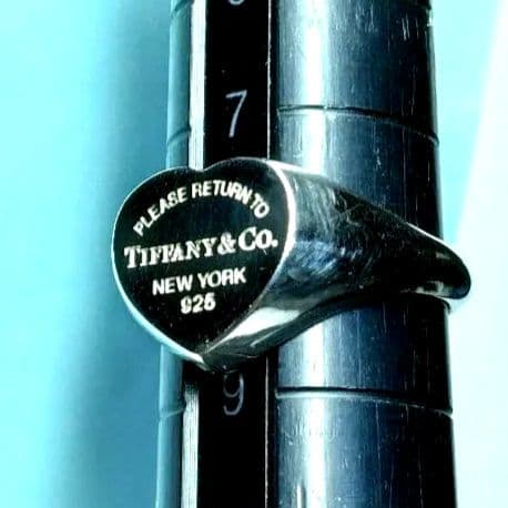 ティファニーリターントゥーハートリング　8号　新品仕上げ　ほぼ無傷未使用に近い