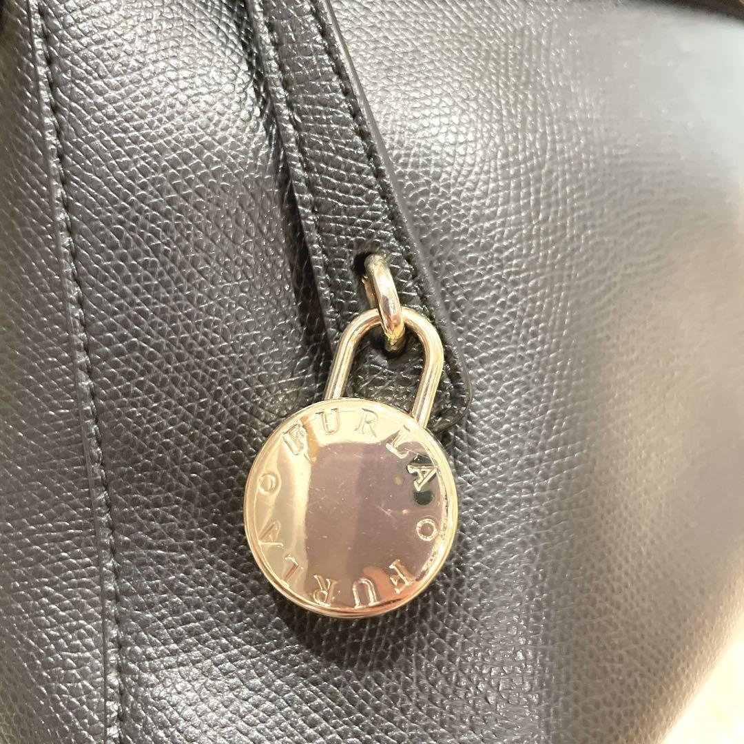 【極美品】 FURLA パイパーS ハンドバッグ 2way ショルダーバッグ 黒