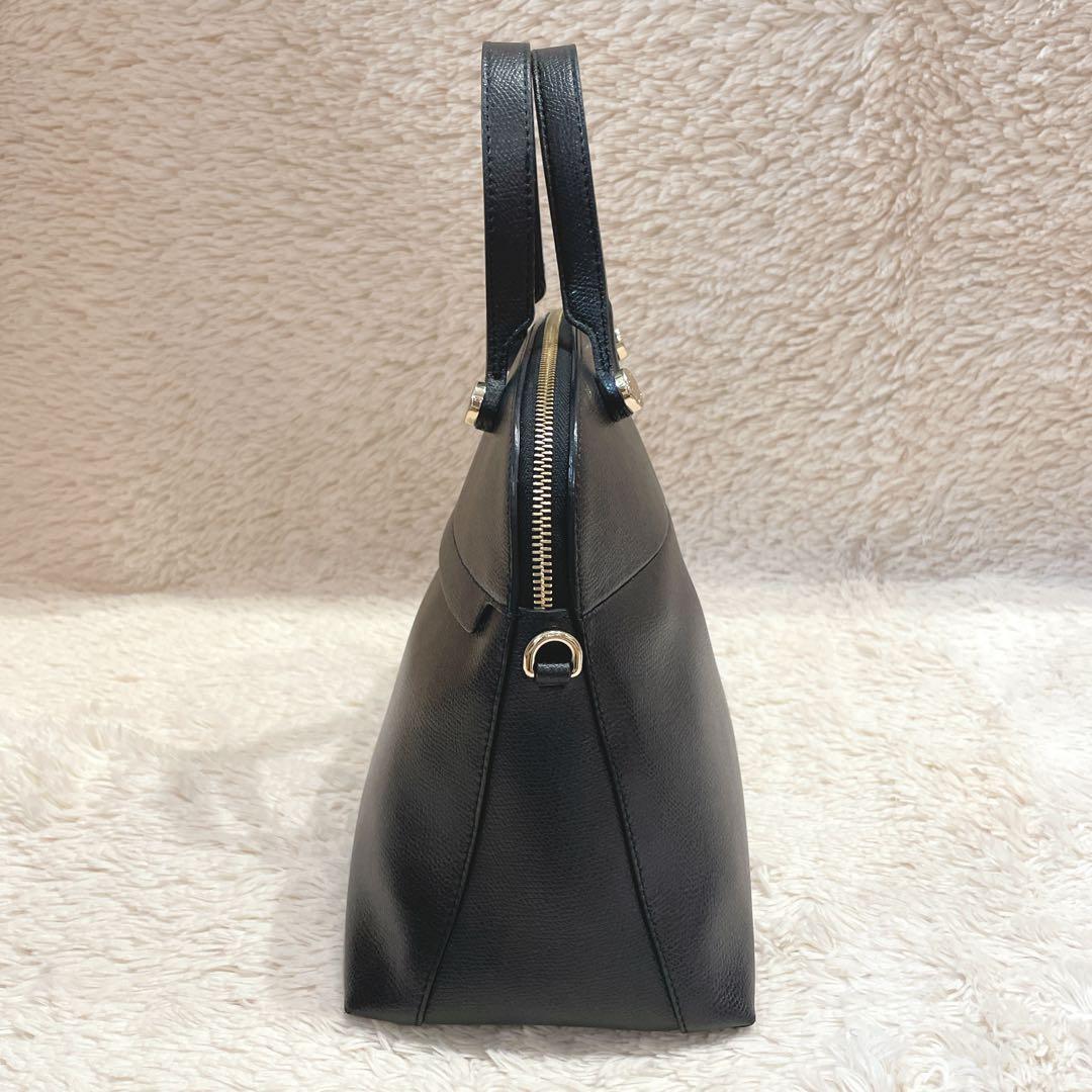 【極美品】 FURLA パイパーS ハンドバッグ 2way ショルダーバッグ 黒