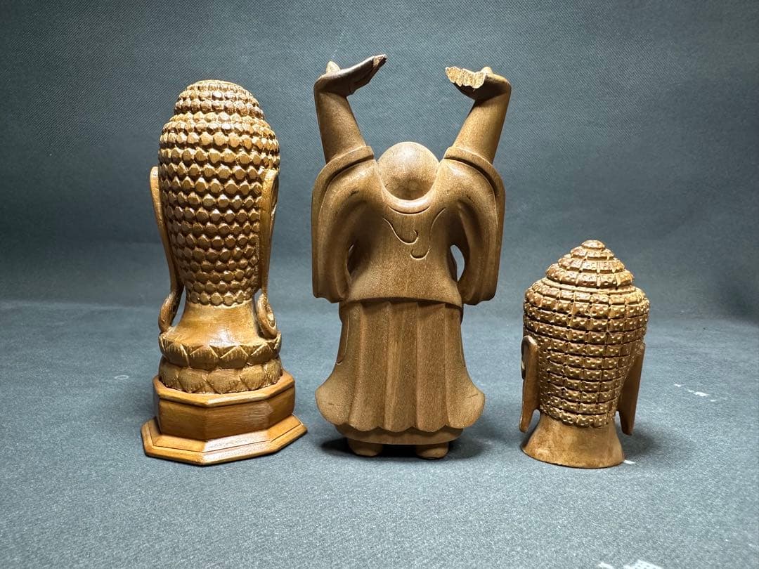 インド 白檀 木彫り 仏像 仏教美術 仏像 骨董 木像 木製 密教 置物