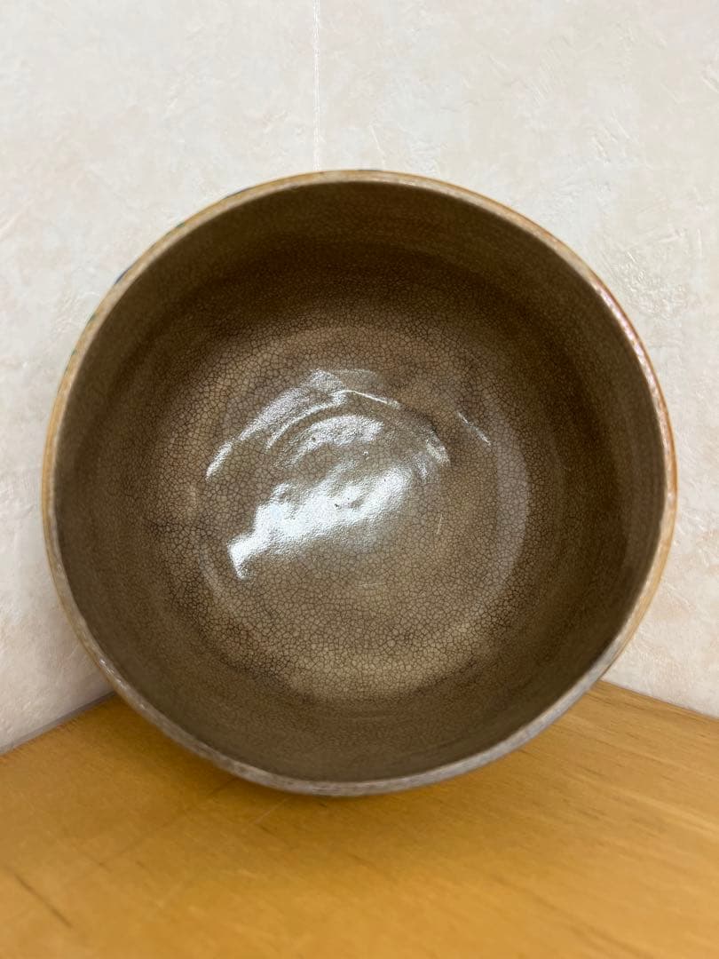 明治仁清の茶碗 古美術品 コレクション アンティーク 骨董 江戸 青磁