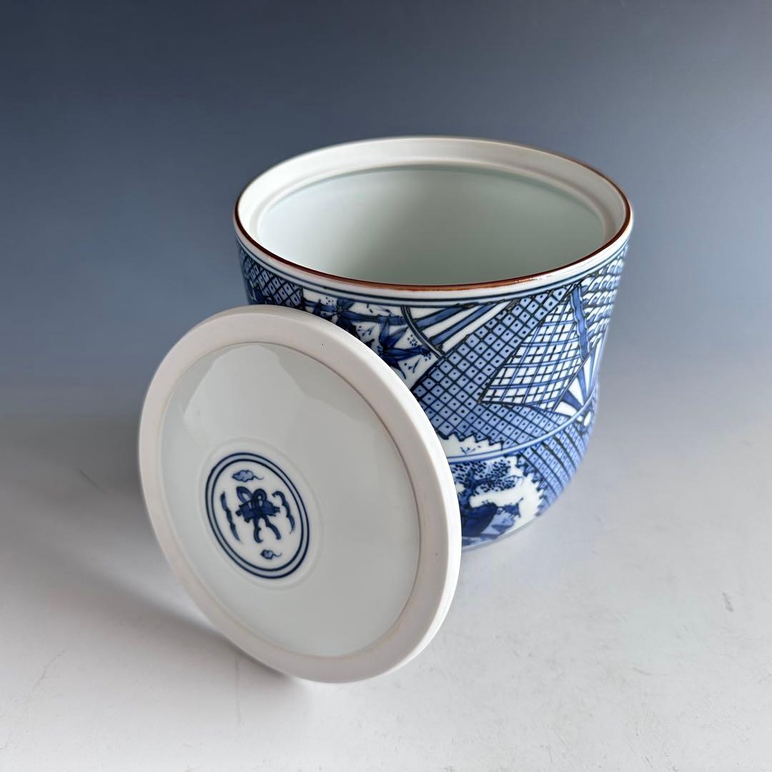 茶道具 染付 扇面絵 皆具 林秀峰 共箱 台子 水指 尺立