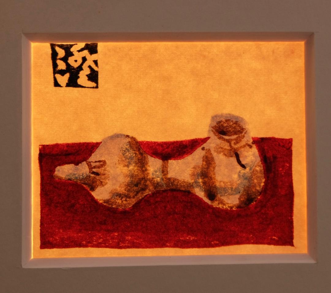 ☆☆川上澄生☆水彩画・水パイプ