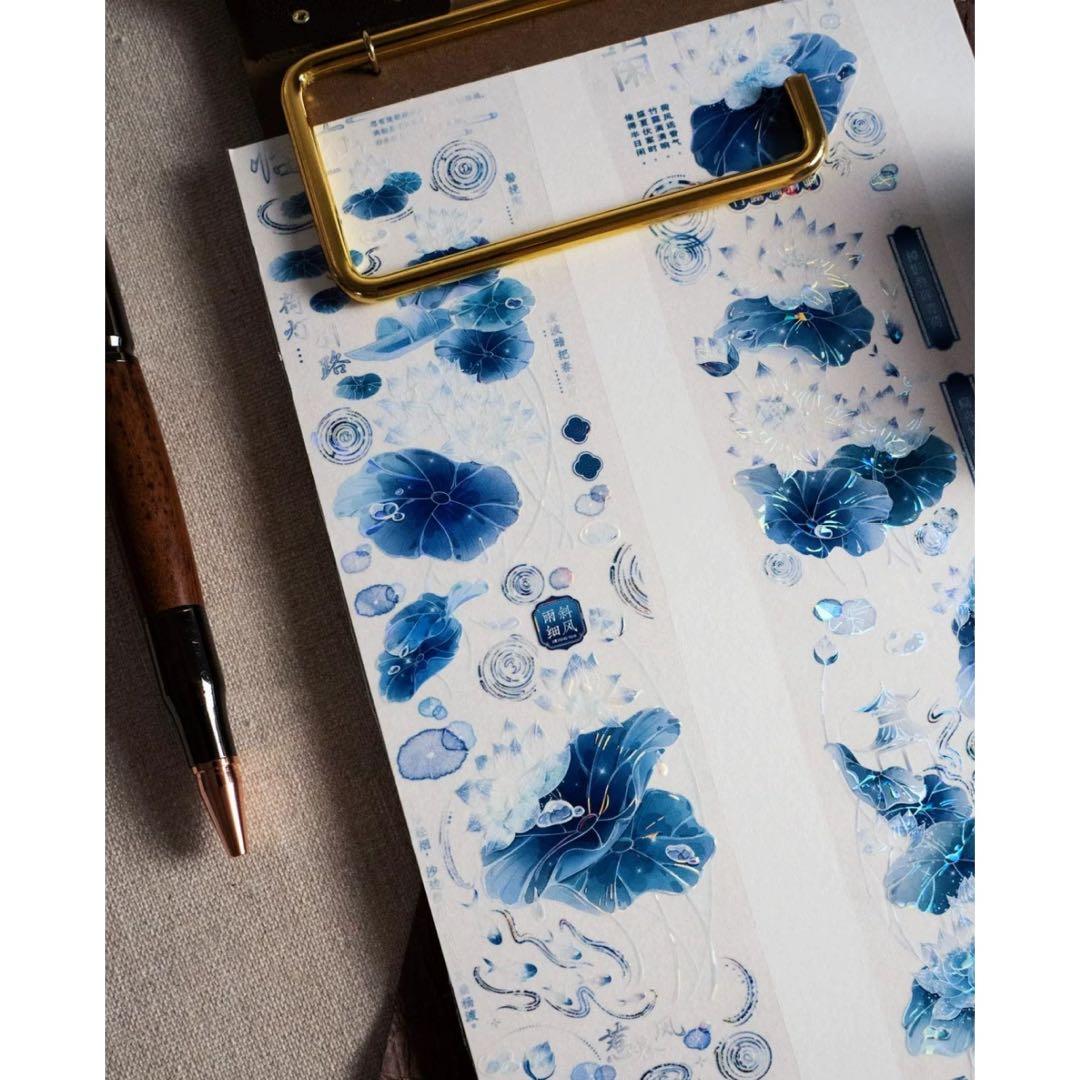 海外マスキングテープ巻売り 藍荷 装飾マステ 贝壳光petテープ - メルカリ