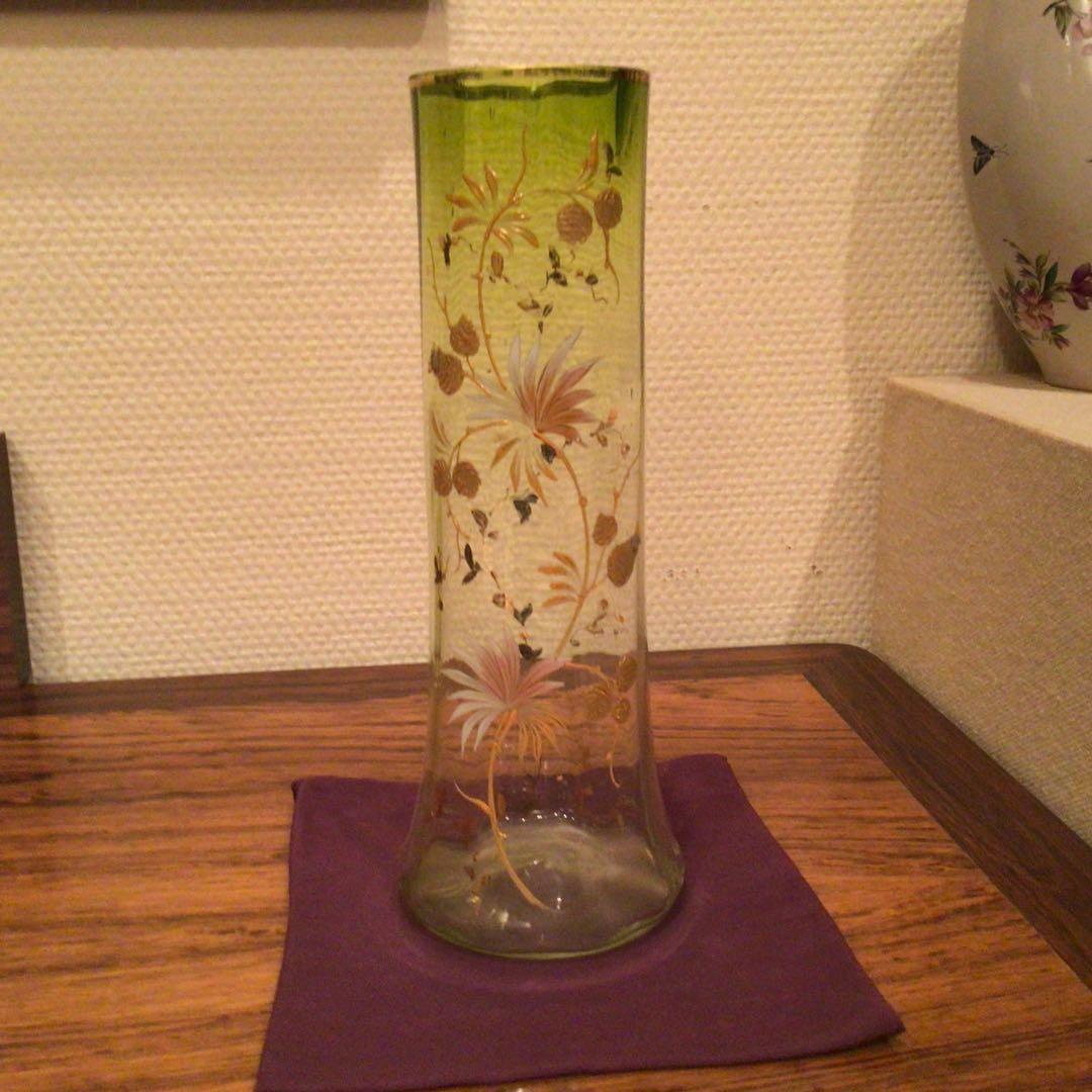 ルグラ ・モンジョワ　朝顔文様花瓶　1900年代 ルグラ ・モンジョワ 朝顔文様花瓶 1900年代 【公式通販】