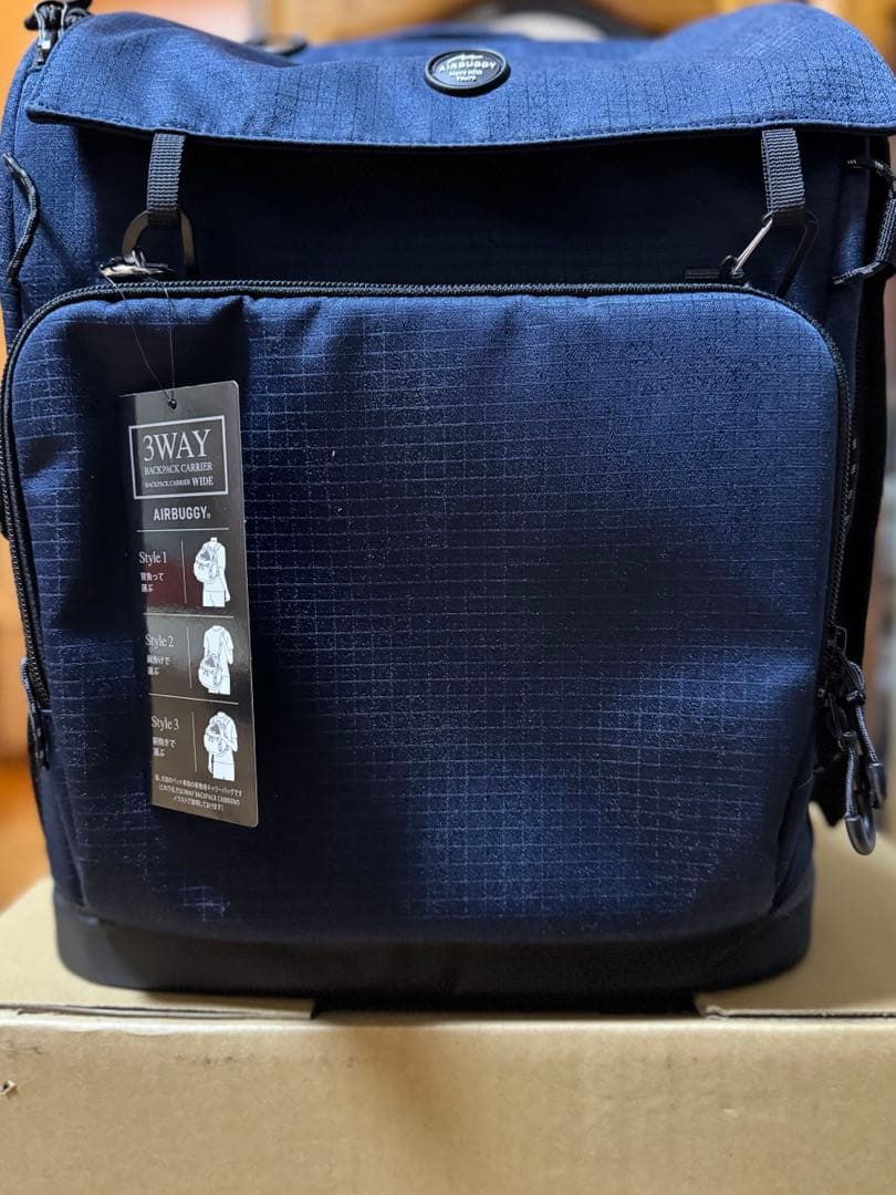 未使用・エアバギー3wayバックパックキャリー リュック犬猫 ネイビー