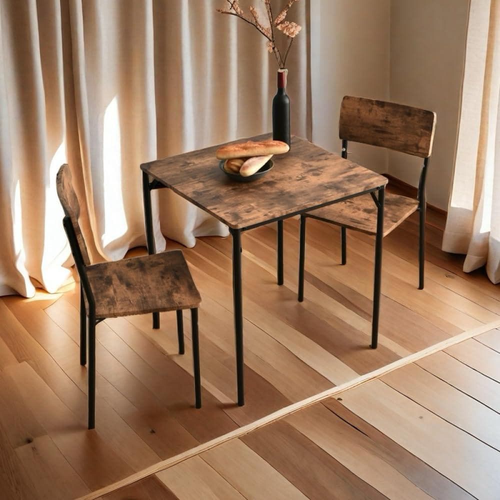 四角 ダイニング 3点セット ダイニングテーブル ブラウン