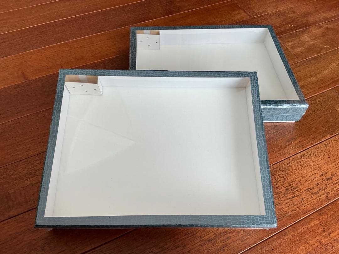 志賀昆虫普及社ボール紙製硝子蓋標本箱特大型2個セット(未使用) 志賀昆虫普及社製の標本箱（ボール紙製ガラス蓋）販売 ボール紙