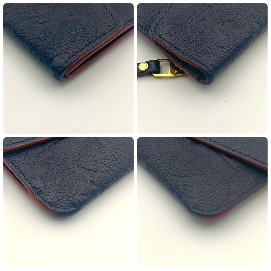 美品✨ ルイヴィトン ポシェットクレ マリーヌルージュ アンプラント 革 財布