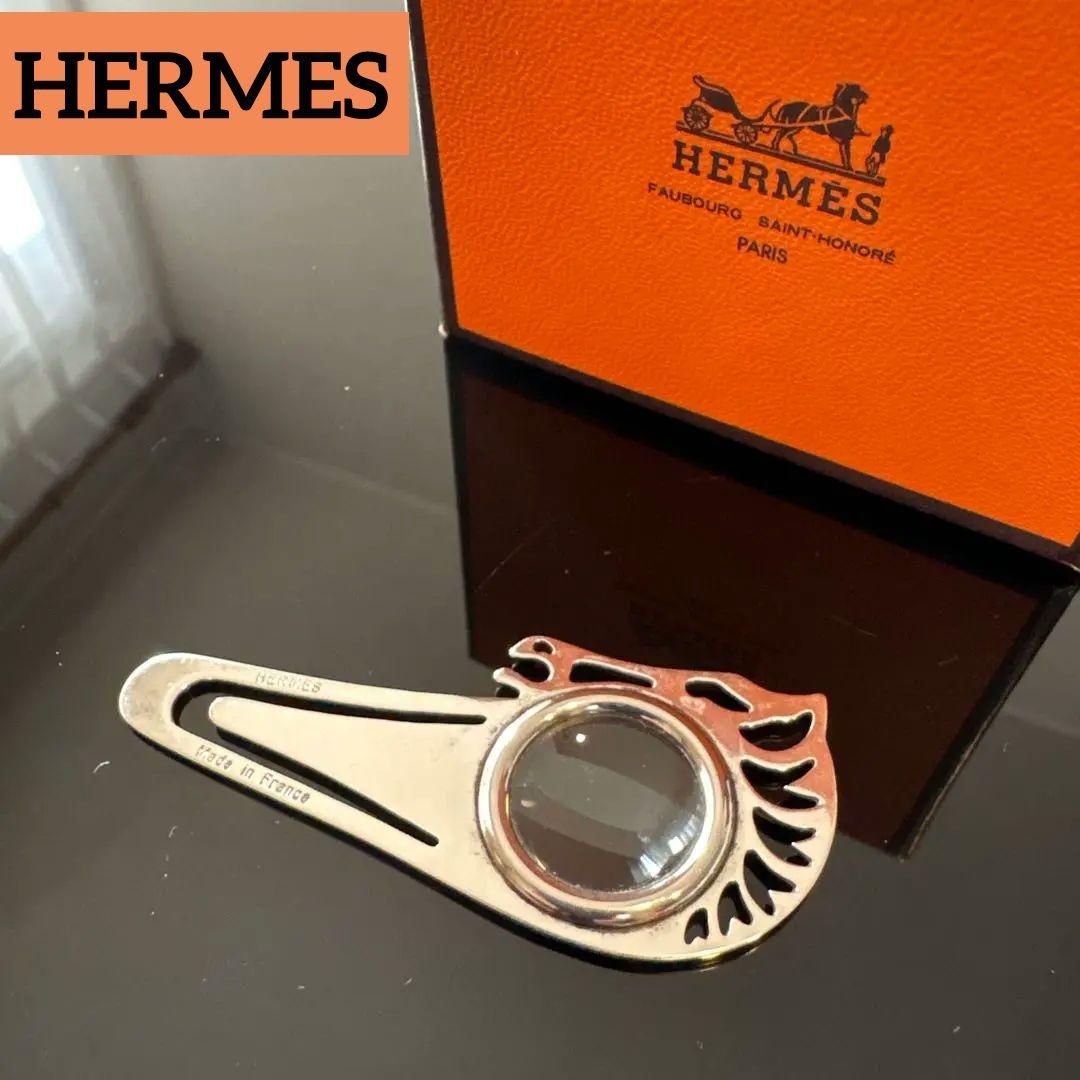 ✨HERMES✨エルメス シュバル ホース 馬 ルーペ ブックマーカー 栞 売
