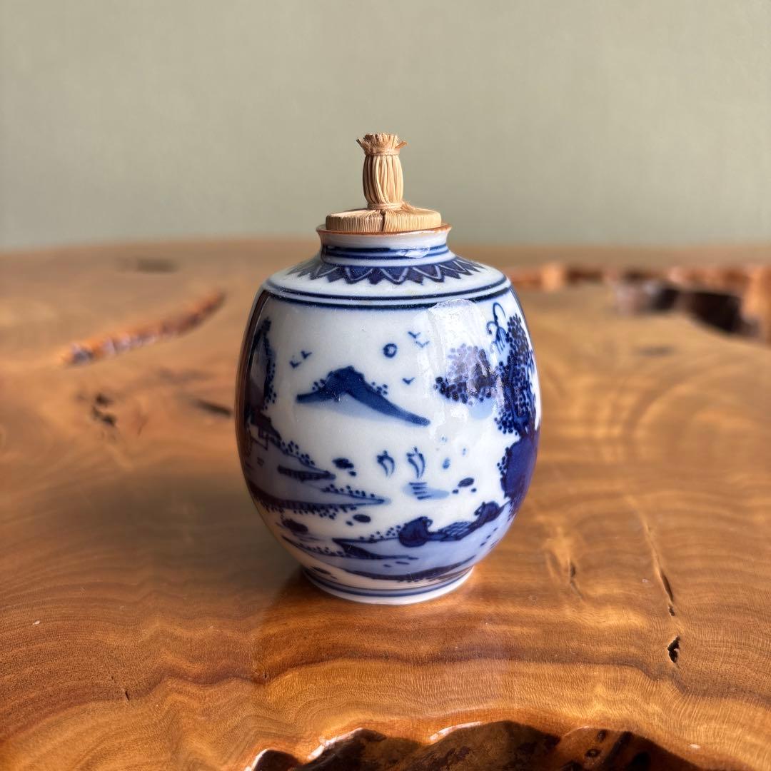 小さな茶入 青峰作 茶道具 染付山水 - メルカリ