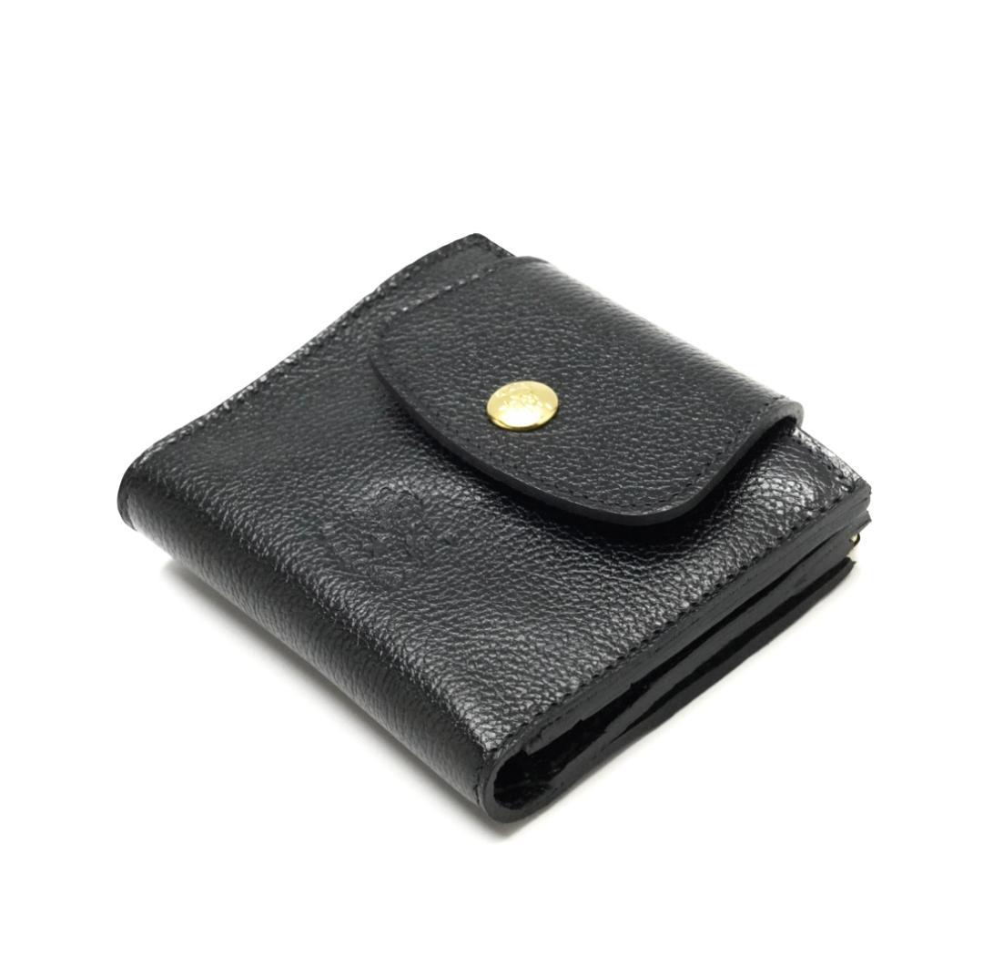 未使用 イルビゾンテ IL BISONTE がま口 二つ折り財布 コンパクト