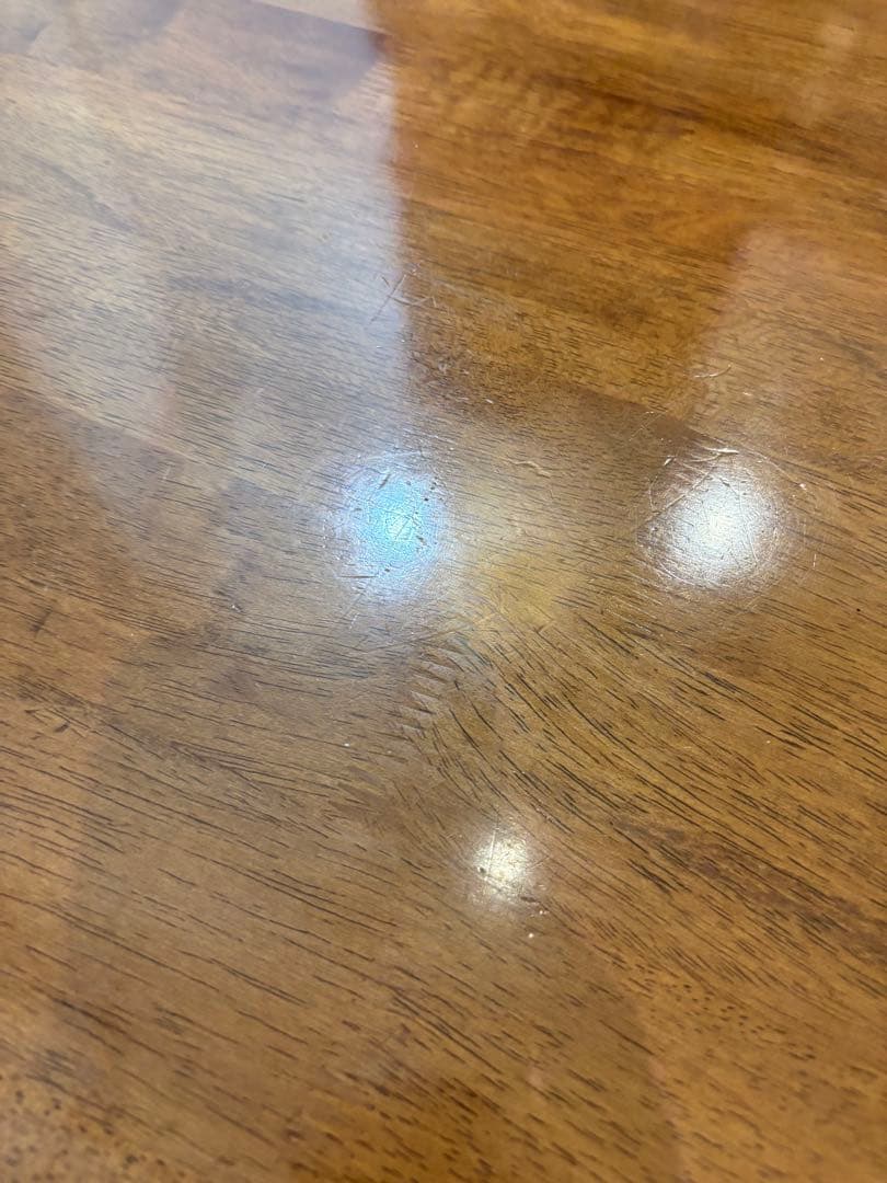 アンティーク風 無垢材 ダイニングテーブル（4人掛け・ブラウン）