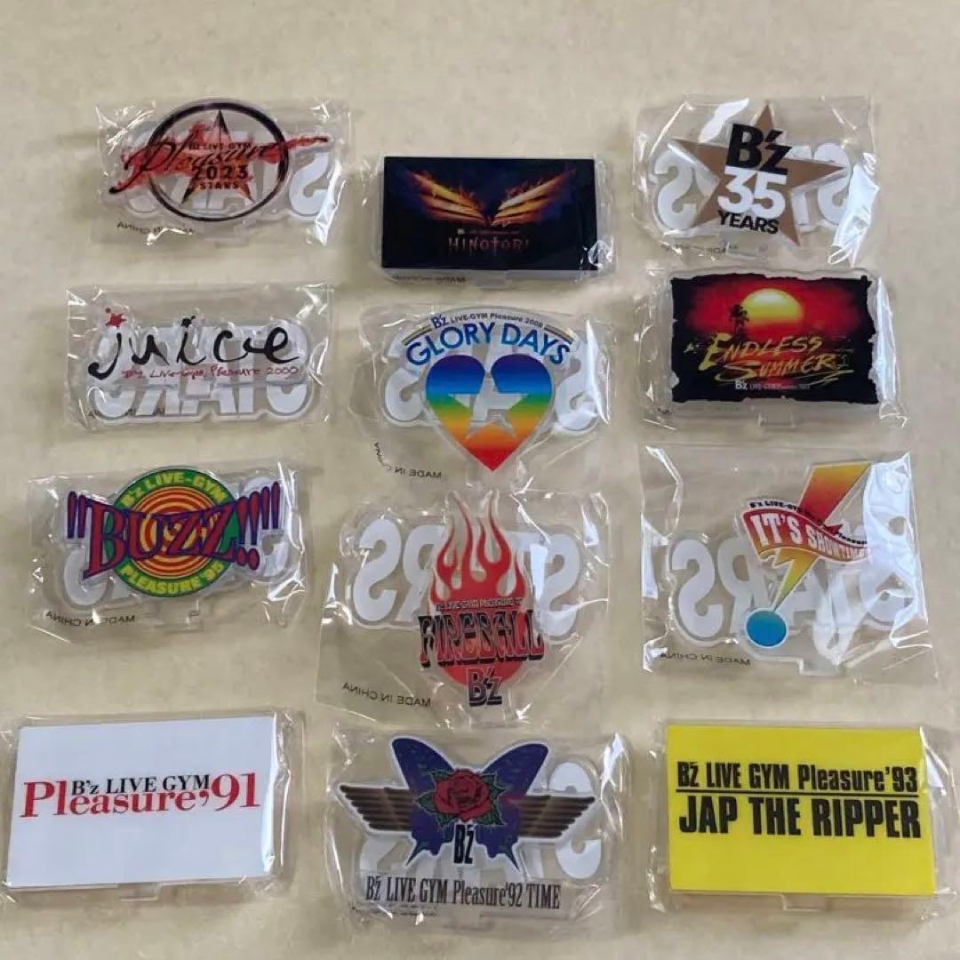 B'z Pleasure 2023 STARS ピックバッジ4種コンプリートセット 未使用品