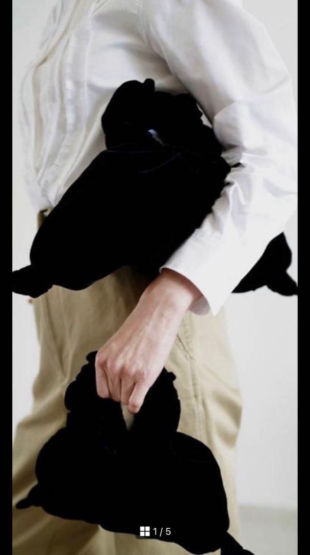 ラドロー ludlow ベルベット　ハンドバッグ　バッグM