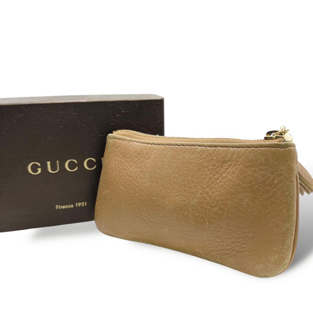 専用　GUCCI タッセル ベージュ キーリング ケース 6964